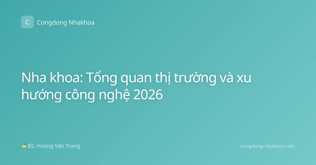 Nha khoa: Tổng quan thị trường và xu hướng công nghệ 2026