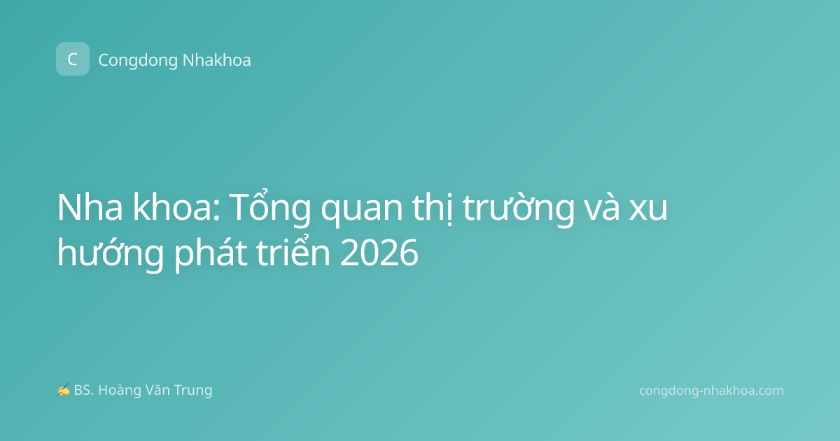 Nha khoa: Tổng quan thị trường và xu hướng phát triển 2026